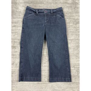 Lee‎ Platinum Label Jeans Womens 4 Petite Blue Capri Denim Dark Wash